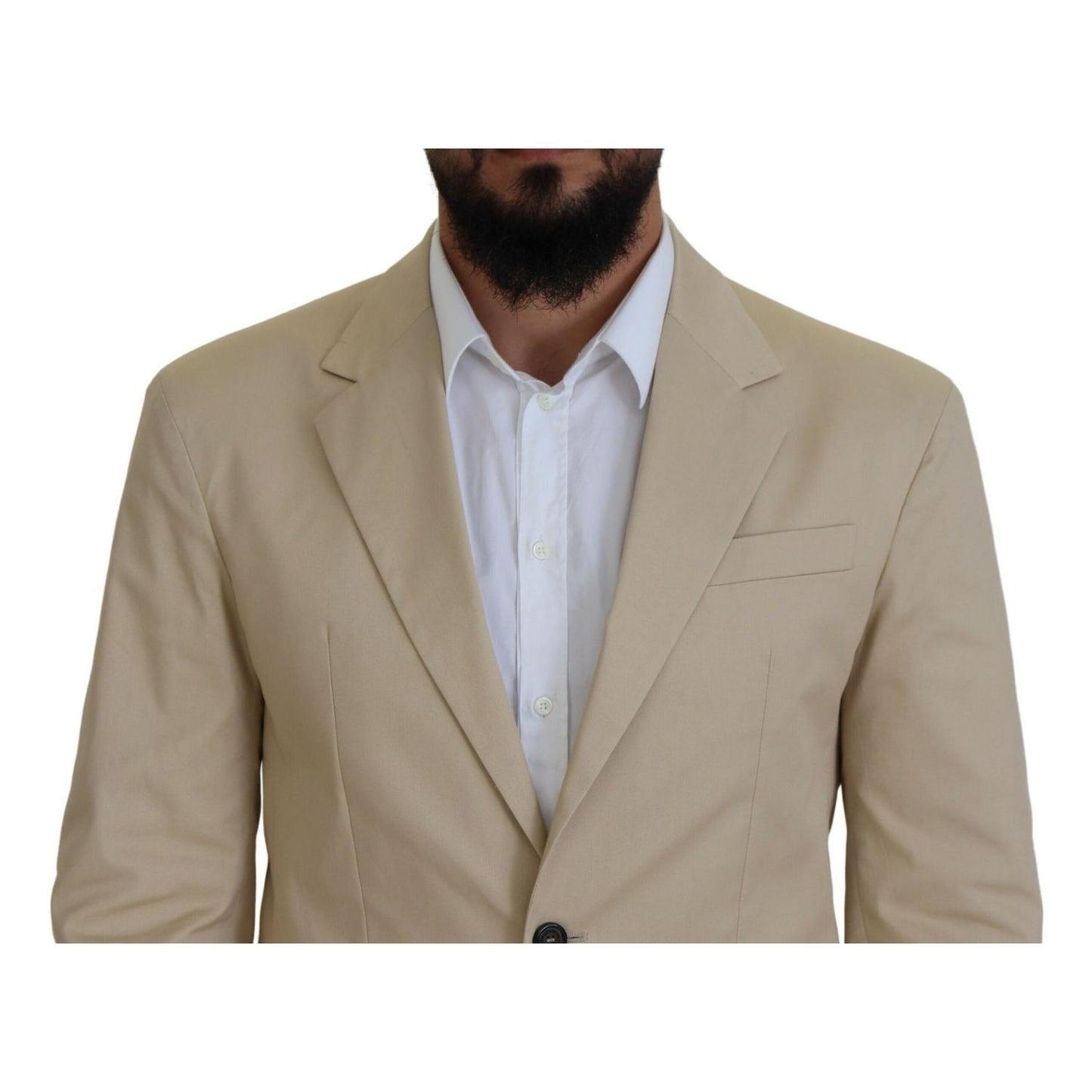 Dsquared² Beige Cotton Single Breasted 2 Piece CIPRO Suit