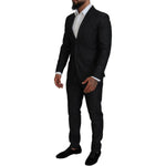 Dsquared² Black Cotton Single Breasted 2 Piece MIAMI Suit Dsquared² Black