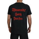 Dsquared² Black Chain Embellished Cotton Short Sleeve T-shirt Dsquared² Black