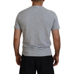 Dsquared² Gray Logo Cotton Short Sleeves Crewneck T-shirt Dsquared² Light Slate Gray