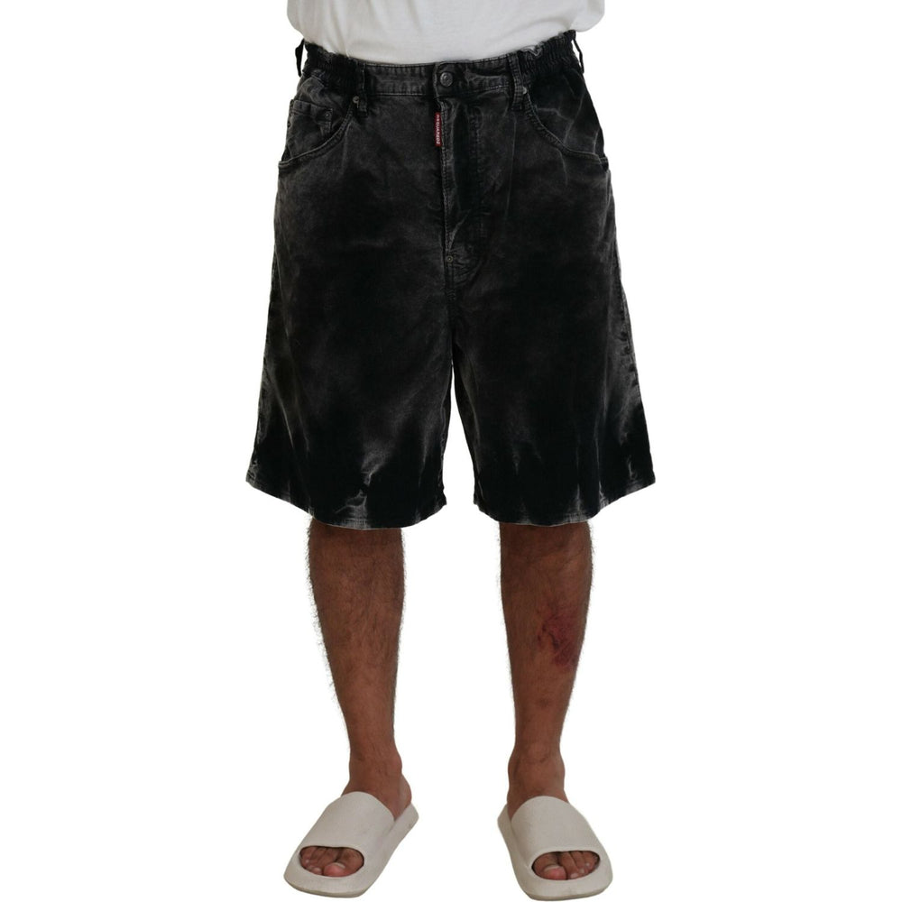 Dsquared² Gray Cotton Corduroy Bermuda Shorts Dsquared² Gray