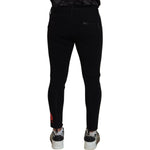 Dsquared² Back Polyamide Slim Fit Logo Print Pants Dsquared² Black