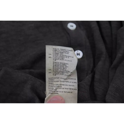 Dsquared² Gray Cotton Linen Long Sleeves Pullover Sweater 1728,67345645728,Clothing,Dsquared²,Gray,IT46 | S,Material: 70% Cotton 30% Linen,Men,New with tags,Sweaters - Clothing,Sweaters - Men - Clothing,Sweatshirts - Sweaters - Clothing