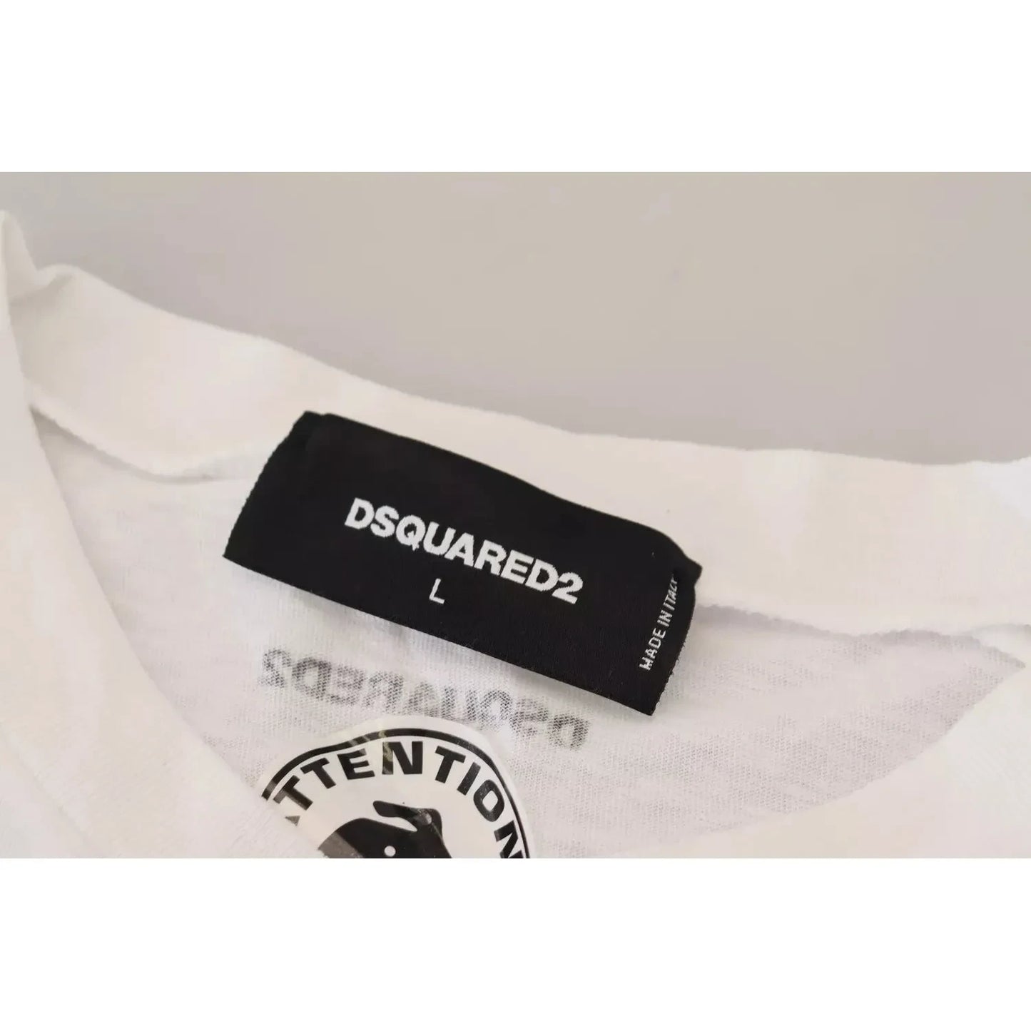 Dsquared² White Cotton Linen Long Sleeves Pullover Sweater 1728,67345645728,Clothing,Dsquared²,IT46 | S,IT50 | L,Material: 70% Cotton 30% Linen,Men,Preowned / Defect,Sweaters - Clothing,Sweaters - Men - Clothing,Sweatshirts - Sweaters - Clothing,White
