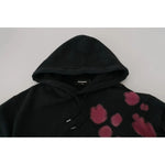 Dsquared² Black Tie Dye Cotton Hooded Sweatshirt Sweater Dsquared² Gray