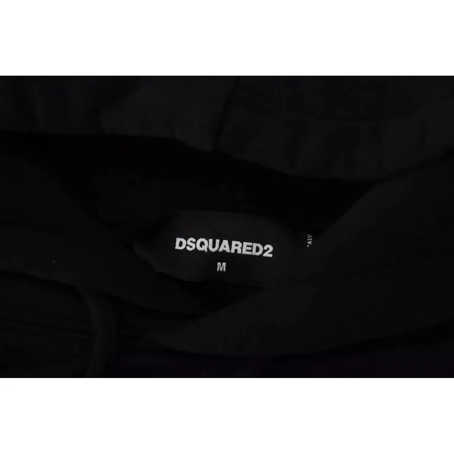 Dsquared² Black Cotton Hooded Printed Men Pullover Sweater 1728,67345645728,Black,Clothing,Dsquared²,Hoodies - Sweaters - Clothing,IT48 | M,Material: 100% Cotton,Men,Preowned / Defect,Sweaters - Clothing,Sweaters - Men - Clothing