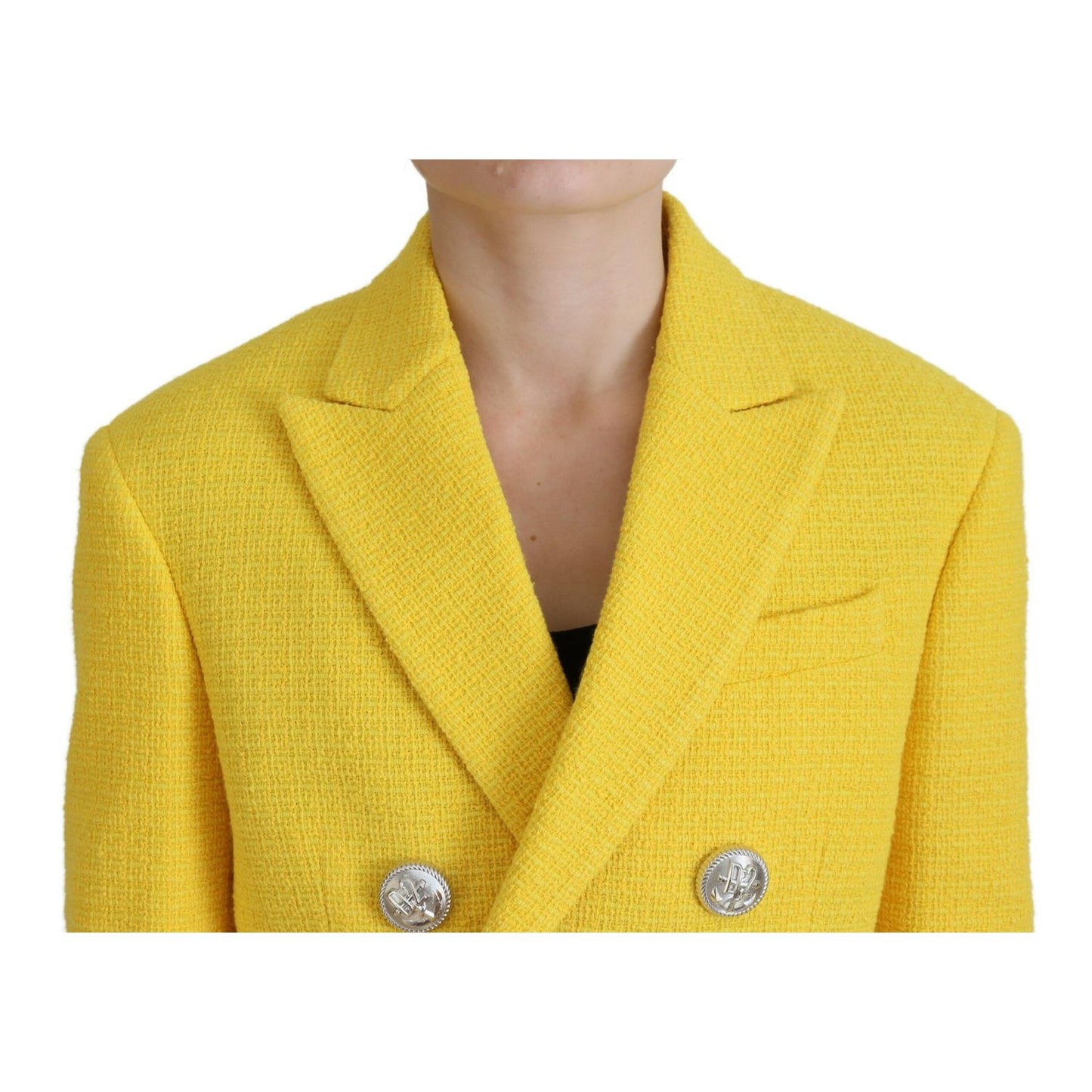 Dsquared² Yellow Double Breasted Mini Suit Blazer Skirt Set 1728,67345645728,Clothing,Dsquared²,IT38 | XS,Material: 48% Cotton 28% Viscose 18% Acrylic 4% Other Fibers 2% Polyester,Preowned / Defect,Suits & Blazers - Clothing,Suits & Blazers - Women - Clot