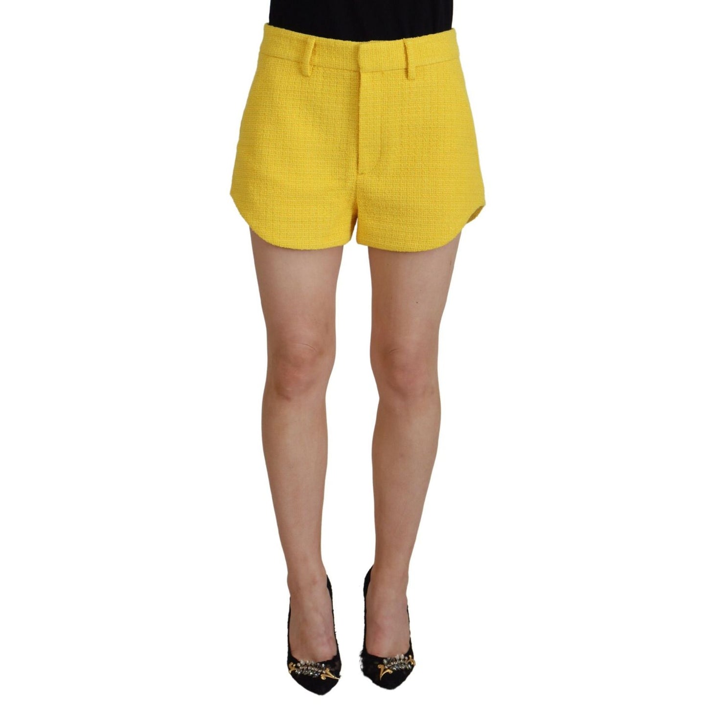 Dsquared² Yellow Peak Double Breasted Suit Blazer Short Set 1728,67345645728,Clothing,Dsquared²,IT38 | XS,Material: 48% Cotton 28% Viscose 18% Acrylic 4% Other Fibers 2% Polyester,Preowned / Defect,Suits & Blazers - Clothing,Suits & Blazers - Women - Clot