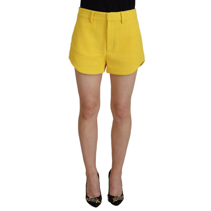 Dsquared² Yellow Peak Double Breasted Suit Blazer Short Set 1728,67345645728,Clothing,Dsquared²,IT38 | XS,Material: 48% Cotton 28% Viscose 18% Acrylic 4% Other Fibers 2% Polyester,Preowned / Defect,Suits & Blazers - Clothing,Suits & Blazers - Women - Clot