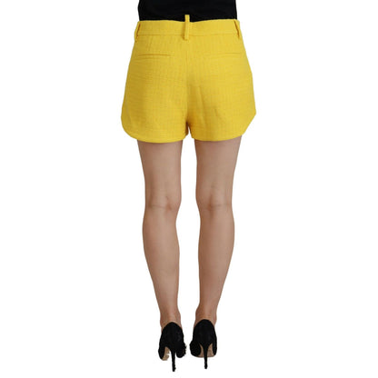 Dsquared² Yellow Peak Double Breasted Suit Blazer Short Set 1728,67345645728,Clothing,Dsquared²,IT38 | XS,Material: 48% Cotton 28% Viscose 18% Acrylic 4% Other Fibers 2% Polyester,Preowned / Defect,Suits & Blazers - Clothing,Suits & Blazers - Women - Clot