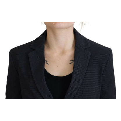 Dsquared² Black Cotton Cropped Button Blazer Jacket 1728,67345645728,Black,Blazers - Suits & Blazers - Clothing,Clothing,Dsquared²,Elastane 2%,IT38 | XS,Jackets & Coats - Women - Clothing,Material: Cotton 98%,Preowned / Defect,Suits & Blazers - Clothing,W
