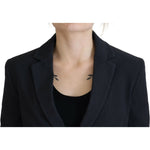 Dsquared² Black Cotton Cropped Button Blazer Jacket Dsquared² Tan