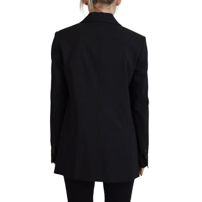 Dsquared² Black Flower Single Breasted Coat Blazer 1728,67345645728,Black,Blazers - Suits & Blazers - Clothing,Clothing,Dsquared²,IT38 | XS,Jackets & Coats - Women - Clothing,Material: 54% Polyester 44% Virgin Wool 2% Elastane,Preowned / Defect,Suits & Bl
