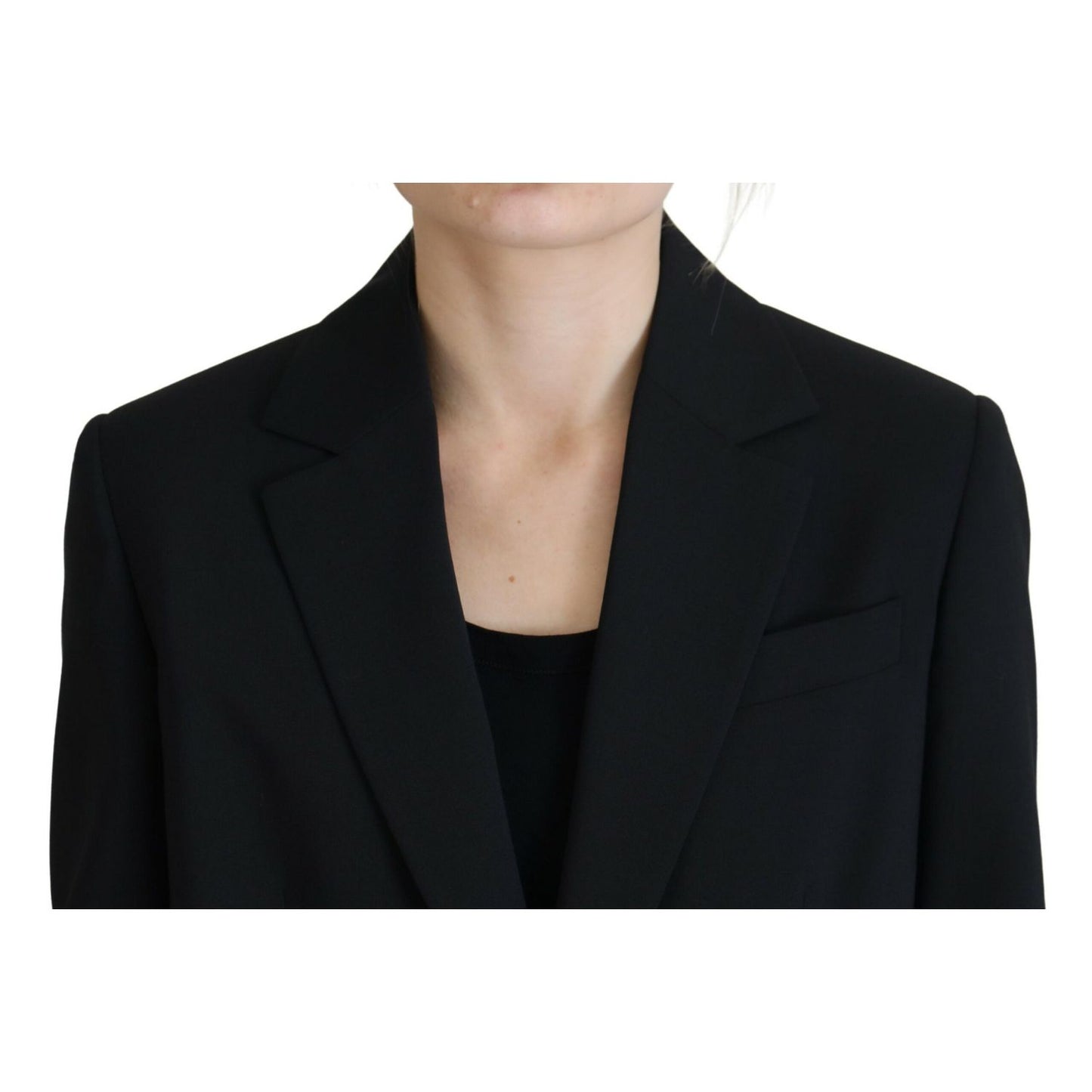 Dsquared² Black Flower Single Breasted Coat Blazer 1728,67345645728,Black,Blazers - Suits & Blazers - Clothing,Clothing,Dsquared²,IT38 | XS,Jackets & Coats - Women - Clothing,Material: 54% Polyester 44% Virgin Wool 2% Elastane,Preowned / Defect,Suits & Bl
