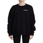 Dsquared² Black Cotton Printed Women Long Sleeve Sweater TSH83441- 38