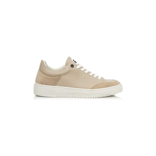 Cerruti 1881 Beige Leather Women Sneaker Cerruti 1881 Light Gray