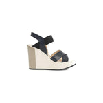 Cerruti 1881 Blue Calfskin Women Sandal CE-24527-EU38/US8