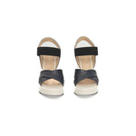 Cerruti 1881 Blue Calfskin Women Sandal CE-24527-EU38/US8