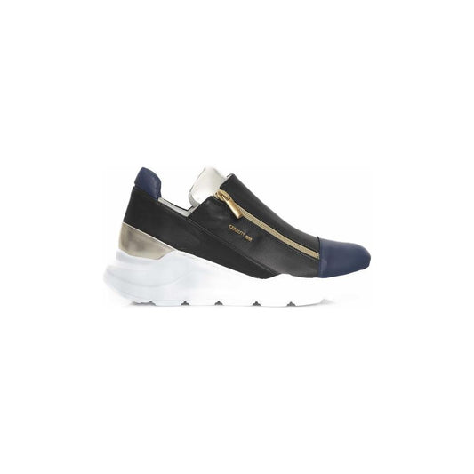 Cerruti 1881 Black Leather Women Sneaker Cerruti 1881 Lavender