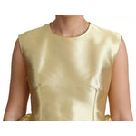 Dolce & Gabbana Gold Polyester Sleeveless A-line Tulle Dress DR2780-38