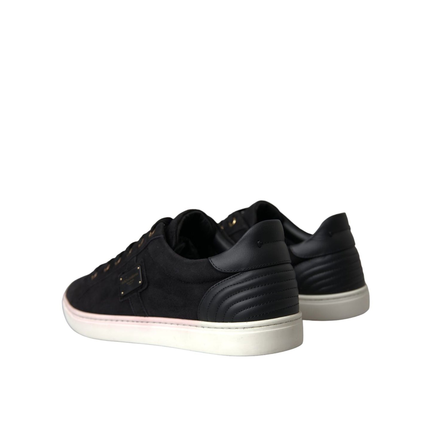 Dolce & Gabbana Black Suede Leather Men Low Top Sneakers Men Shoes