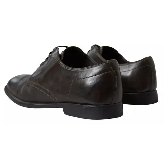 Dolce & Gabbana Green Leather Mens Formal Dress Shoes