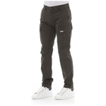 Baldinini Trend Army Cotton Men Cargo Trouser Baldinini Trend Dark Slate Gray