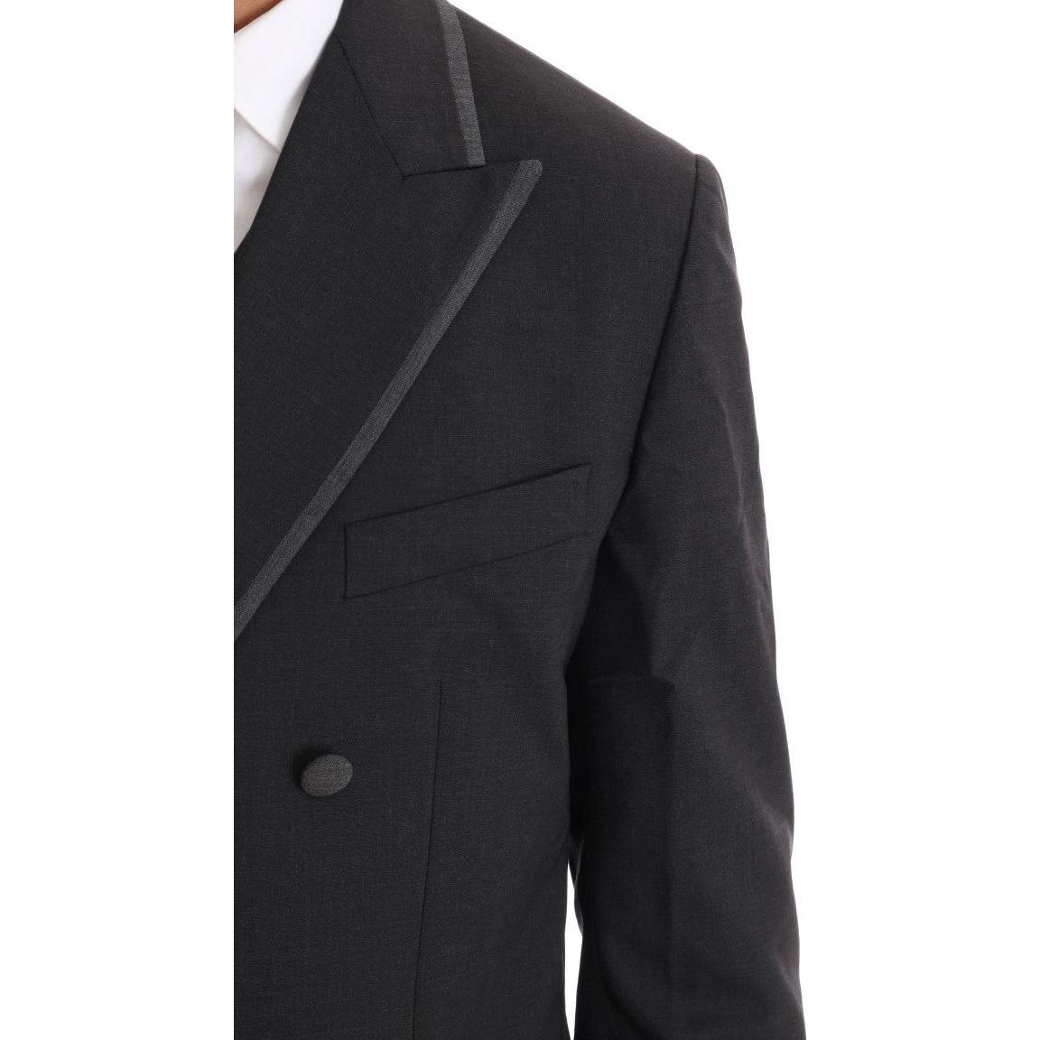Dolce & Gabbana Gray Wool Stretch 3 Piece Two Button Suit Suit