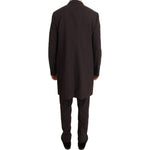 Dolce & Gabbana Bordeaux Wool Stretch Long 3 Piece Suit KOS1096-1