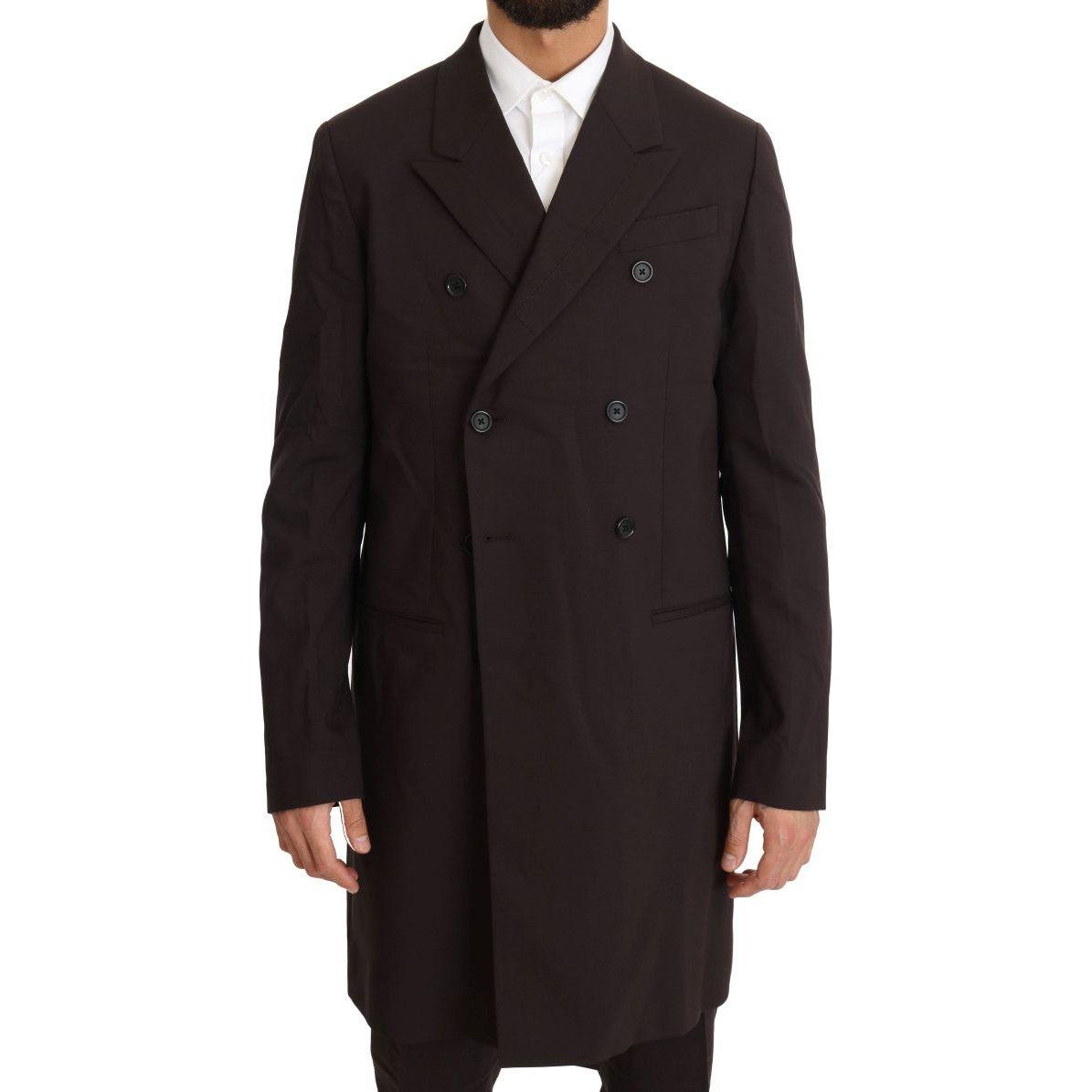 Dolce & Gabbana Bordeaux Wool Stretch Long 3 Piece Suit KOS1096-1