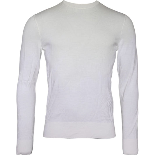 Dolce & Gabbana Off White Wool Turtle Neck Pullover Sweater Dolce & Gabbana Light Gray