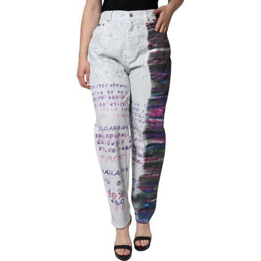 Dolce & Gabbana Multicolor Cotton Stretch High Waist Denim Jeans Dolce & Gabbana Gray
