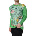 Dolce & Gabbana Green Silk Granita Al Limone Long Sleeves Sweater TSH86570-42