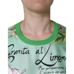 Dolce & Gabbana Green Silk Granita Al Limone Long Sleeves Sweater TSH86570-42