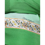 Dolce & Gabbana Green Silk Granita Al Limone Long Sleeves Sweater TSH86570-42