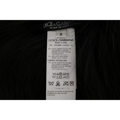 Dolce & Gabbana Black Silver Fox Fur Scarf 1728,5% Silk,67345645728,Accessories,Black,Dolce & Gabbana,IT40|S,IT44 | L,Material: 95% Silver Fox Fur,New with tags,Scarves - Accessories,Scarves - Scarves - Accessories,Scarves - Women - Accessories,Women,Wome