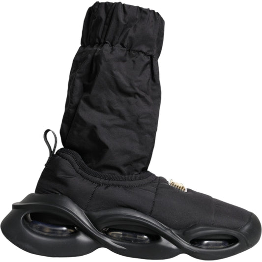 Dolce & Gabbana Black Slip On Wave Socks Sneakers Shoes Dolce & Gabbana Dark Slate Gray
