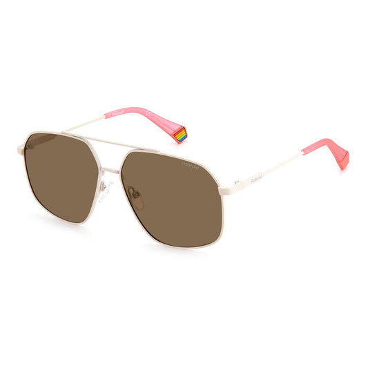 Polaroid Beige Stainless Steel Sunglasses 1728,67434610848,Accessories,Beige,Glasses and Sunglasses - Accessories,New with tags,Polaroid,Sunglasses - Glasses and Sunglasses - Accessories,Unisex