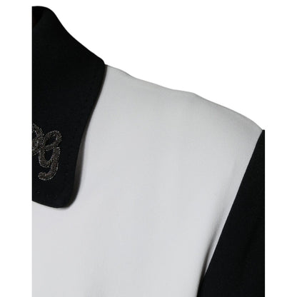Dolce & Gabbana Black White DG Crown Full Zip Blouson Jacket Dolce & Gabbana