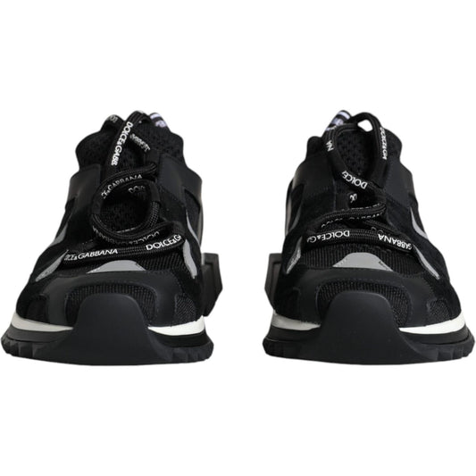 Dolce & Gabbana Black Mesh Sorrento Trekking Sneakers Shoes Dolce & Gabbana Black