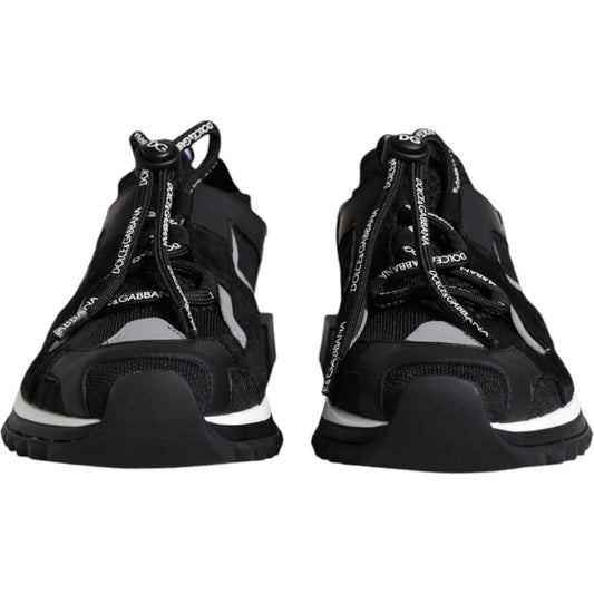 Dolce & Gabbana Black Mesh Sorrento Trekking Sneakers Shoes Dolce & Gabbana Black