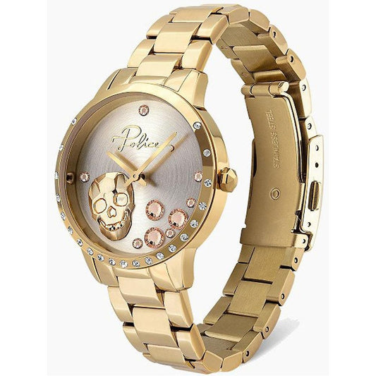 Police Gold Stainless Steel Dress Watch 1728,67434610848,Accessories,Dress Watches - Watches - Accessories,Gold,New with tags,Police,Watches - Accessories,Women