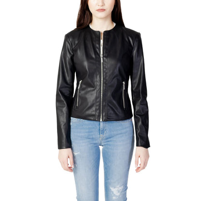 Armani Exchange Black Leather Jacket