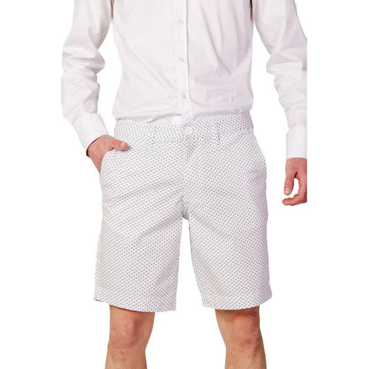 Armani Exchange White Cotton Short Armani Exchange Light Gray