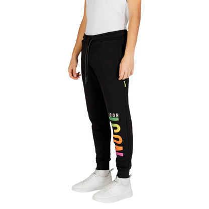 Icon Black Cotton Joggers (Workout Pants) 1728,71956299936,Black,Clothing,Icon,IT42 | XS,Joggers (workout pants) - Sportswear - Clothing,Men,New with tags,Sportswear - Clothing