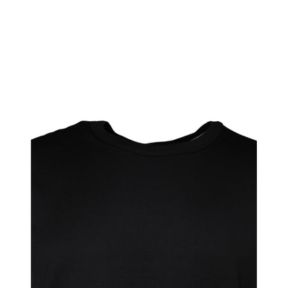 Dolce & Gabbana Black Cotton Shorts Sleeves Crewneck T-shirt