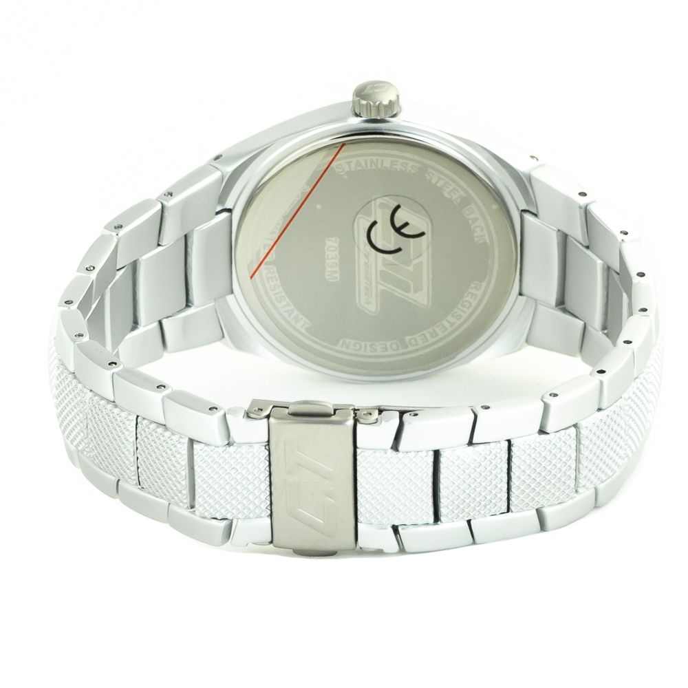 Chronotech Silver Polycarbonate Dress Watch 1728,67434610848,Accessories,Chronotech,Dress Watches - Watches - Accessories,Men,New with tags,Silver,Watches - Accessories,Watches for Men - Watches