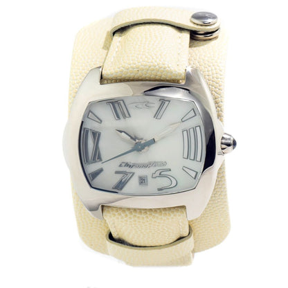 Chronotech Beige Leather Dress Watch 1728,67434610848,Accessories,Beige,Chronotech,Dress Watches - Watches - Accessories,Men,New with tags,Watches - Accessories