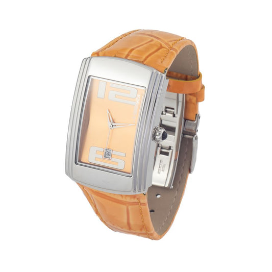 Chronotech Orange Leather Dress Watch 1728,67434610848,Accessories,Chronotech,Dress Watches - Watches - Accessories,New with tags,Orange,Watches - Accessories,Women