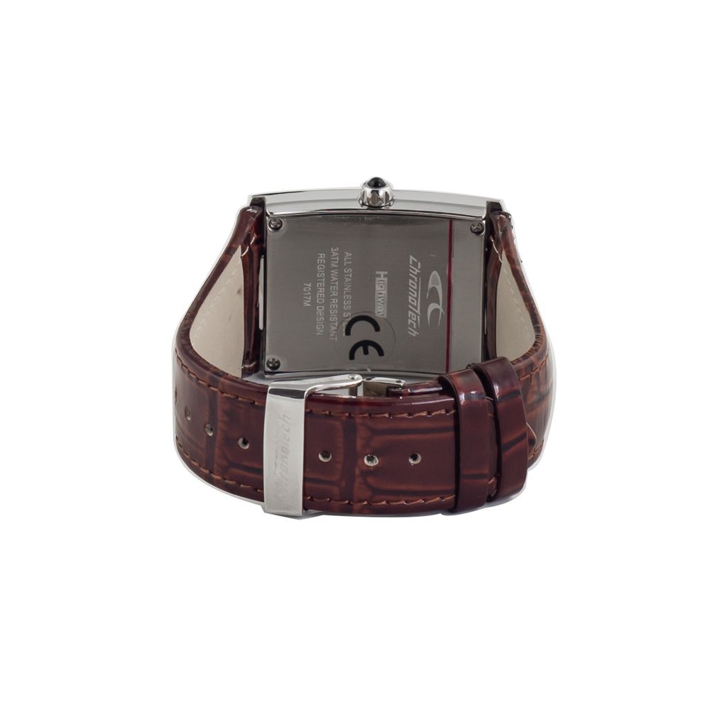 Chronotech Brown Leather Dress Watch 1728,67434610848,Accessories,Brown,Chronotech,Dress Watches - Watches - Accessories,New with tags,Unisex,Watches - Accessories